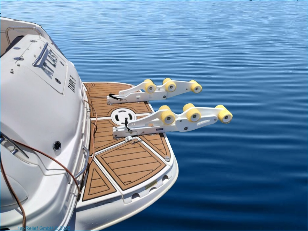 Bossoir robuste (inclinable et à roues) pour bateaux