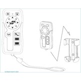 Télécommande WSC-02 pour projecteur de cabine à LED 7x3 pouces HRL-2070MU