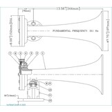 K-1 Directional, Single Tone Industrial Air Horn