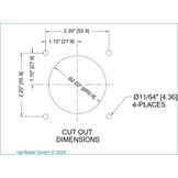 Modell M-322 Druckknopf „Allgemeiner Notfallalarm“, beleuchtet, Unterputzmontage