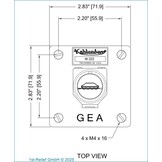 Bouton-poussoir « Alarme d'urgence générale » modèle M-322, éclairé, montage encastré