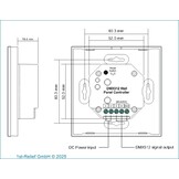 Controller DMX512 Pannello a parete Play-XV RGBW con accesso WiFi per un controllo sofisticato dell'illuminazione fino a 4 zone
