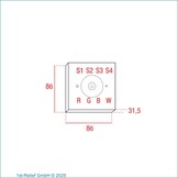 Controlador DMX512 Play-XV Panel de pared RGBW con acceso RF para un control de iluminación sofisticado de 1 zona