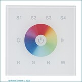 Contrôleur DMX512 Play-XV Panneau mural RGBW avec accès RF pour un contrôle d'éclairage sophistiqué d'une zone