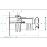 ALDIS Nanahoshi Kagaku Circular Connector, 4 Contacts, Cable Mount, Plug, Male, NCS Series 30NCS