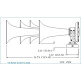 Q-4-474 Chrome Chimetone Luchthoorn (75 tot 200 m LOA)