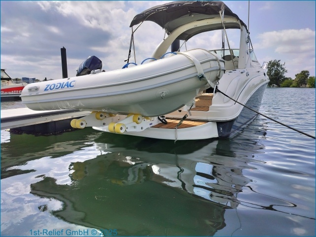 Bossoir robuste (inclinable et avec roues) pour bateaux