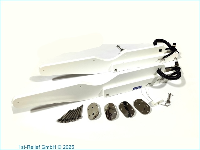Folding davits for soft-hulled tenders (Soft Inflateable boats, SIB)