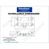 VersaChock - Kit de rodillos de 25 pulgadas con 4 ruedas - desmontable