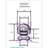 VersaChock - Folding hinged eyelet made from 316 stainless-steel