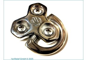 Folding hinged eyelet made from 316 stainless-steel