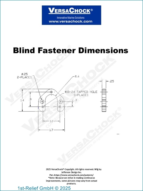 VersaChock - Wide blind fastner kit
