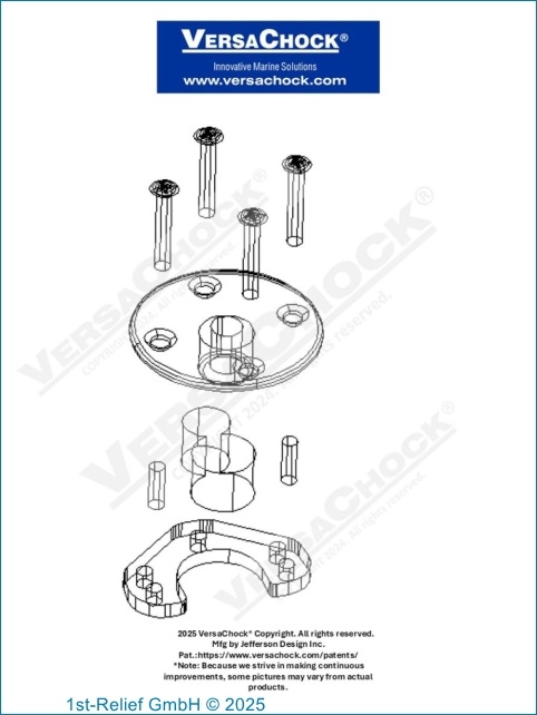 VersaChock - Kit de fijación para persianas de doble ancho