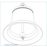 12 inch ship bell (fog bell) in chrome  or Stainless steel for vessels over 20 meters