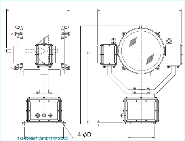 Projecteur au xénon de 40 cm (15 - 3 / 4 pouces) avec télécommande électrique