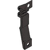 Flush Latch (niet-vergrendelend), pallen geven de open of gesloten positie aan