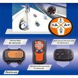 Kit de control remoto para molinete de ancla y propulsor (1 caja de control, 1 control remoto para montaje en tablero, 1 control remoto de mano)