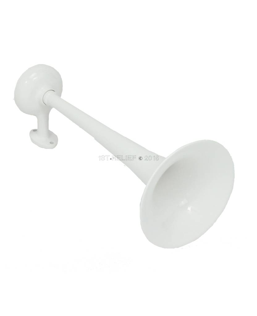 Corne de navire S-0A, trompette simple, revêtement en poudre blanche ou finition chromée