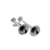 D-0A Scheepshoorn, twee trompetten, witte poedercoating of verchroomde afwerking