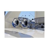 D-0A Scheepshoorn, twee trompetten, witte poedercoating of verchroomde afwerking