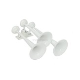 Klaxon de navire T-0A, trois trompettes, finition en poudre blanche ou finition chromée