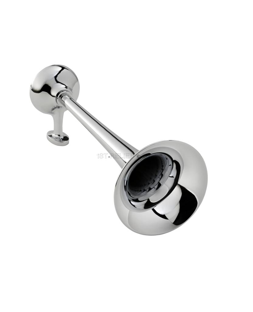 Klaxon de navire K-460, une trompette, peinture en poudre blanche ou finition chromée, 12 ou 24 VDC