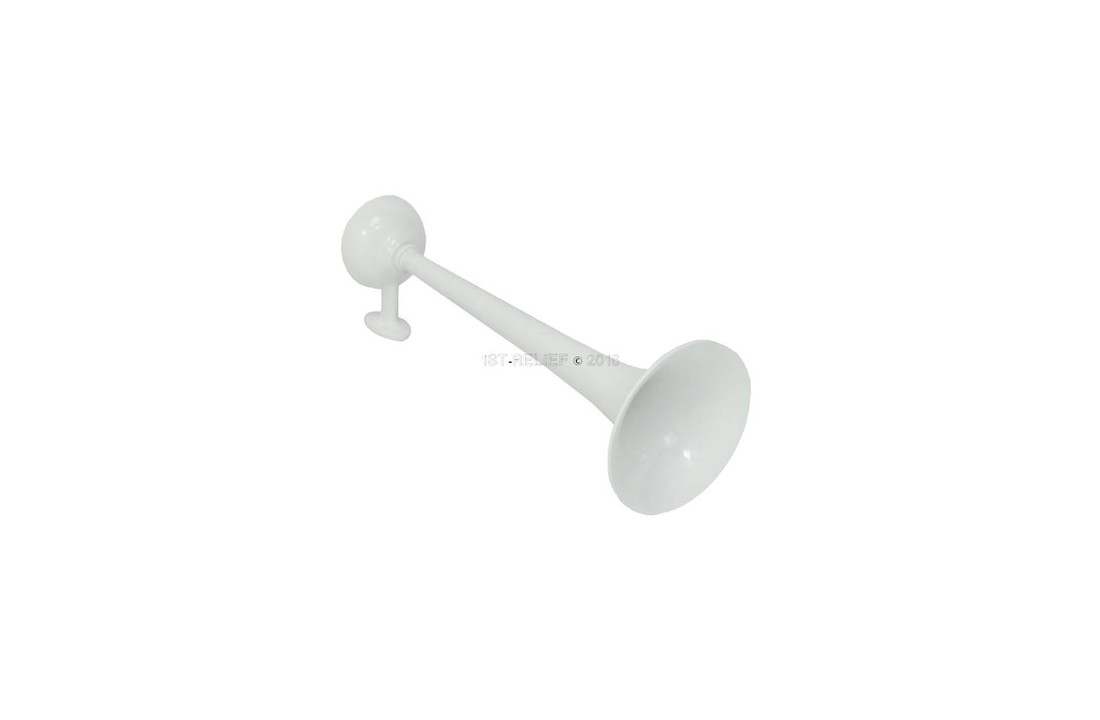 Bocina de barco K-460, una trompeta, pintura en polvo blanca o acabado cromado, 12 o 24 VCC