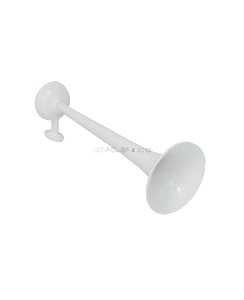 Klaxon de navire K-460, une trompette, peinture en poudre blanche ou finition chromée, 12 ou 24 VDC
