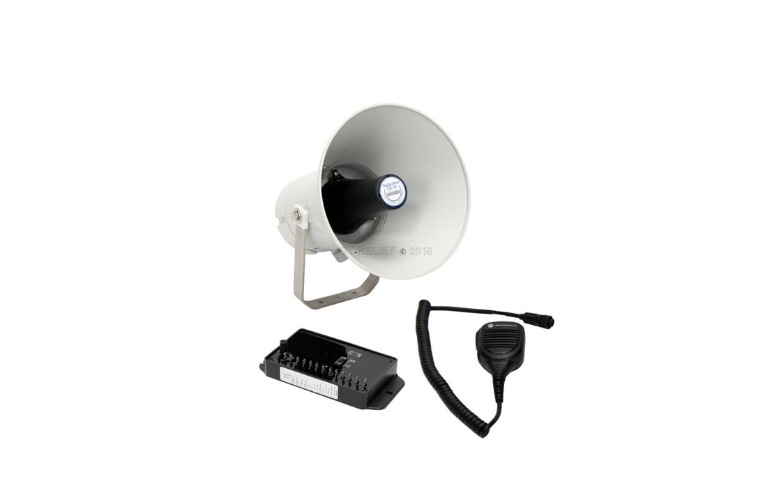 KB15x electronic Ship Horn / Voice Hailer in gray or white finish, 12