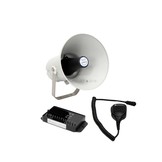 Avvisatore acustico/megafono elettronico per nave KB-15x con finitura grigia, 12-24 V CC (opzioni: Bluetooth, Talkback)