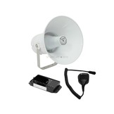 KB-15x elektronisches Schiffshorn / Megaphon in grauer Ausführung, 12-24 VDC (Optionen: Bluetooth, Talkback)