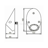 Luz subacuática LED de alta potencia Conus MSR0680 diseñada como cono truncado inclinado