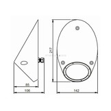 Lampe sous-marine à LED haute puissance Conus MSR18240 conçue comme un cône tronqué incliné