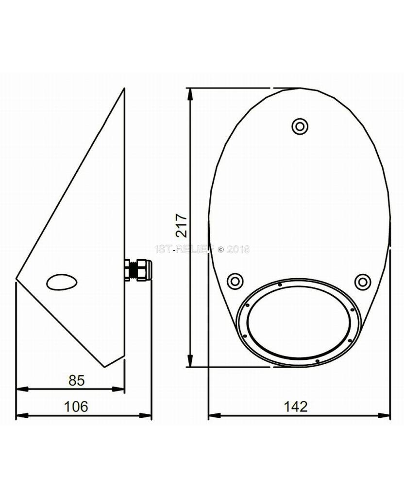 Conus MSR18240 highpower LED sous-marine conçue comme cône tronqué en pente