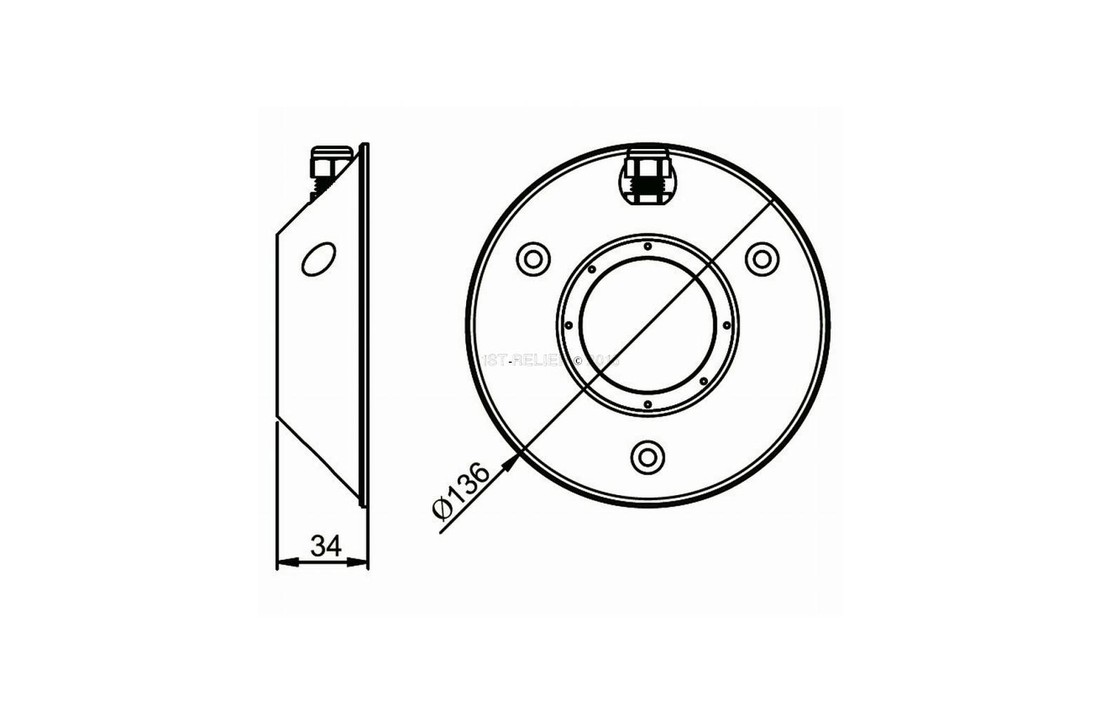 luce subacquea per superficie convessa di serie MST0680 LED a poppa dello scafo
