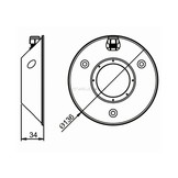 Luce subacquea a LED convessa MST0680 per superficie standard a poppa dello scafo