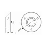 Lampe sous-marine à LED convexe MSR0680 pour surface standard à l'arrière de la coque