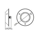 Bolle MSR18240 LED onderwaterlamp voor standaard oppervlak aan de achtersteven van de romp