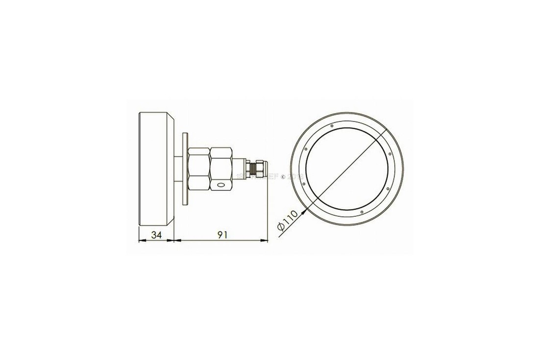 Superyacht Unterwasser LED Licht Konvex MTH18240S