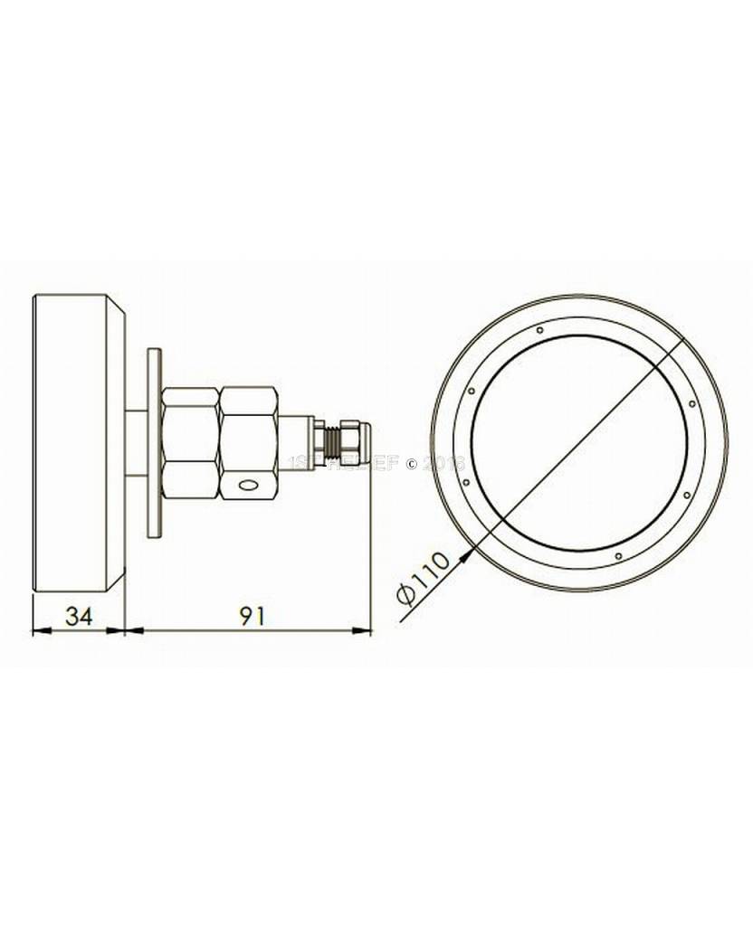 Superyacht Unterwasser LED Licht Konvex MTH18240S
