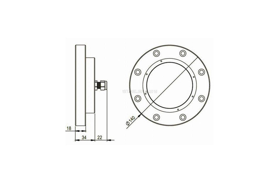 Superyacht Unterwater LED Light Convex MSR18240S