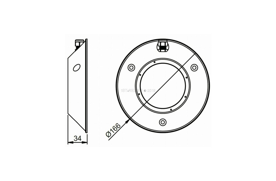 luce subacquea per superficie convessa di serie MST0680 LED a poppa dello scafo
