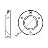 Luz subacuática LED convexa MST18240 para superficie estándar en la popa del casco