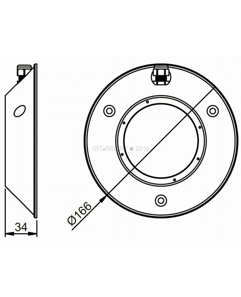 Convex MST0680 LED éclairage sous-marin pour la surface standard à l'arrière de la coque