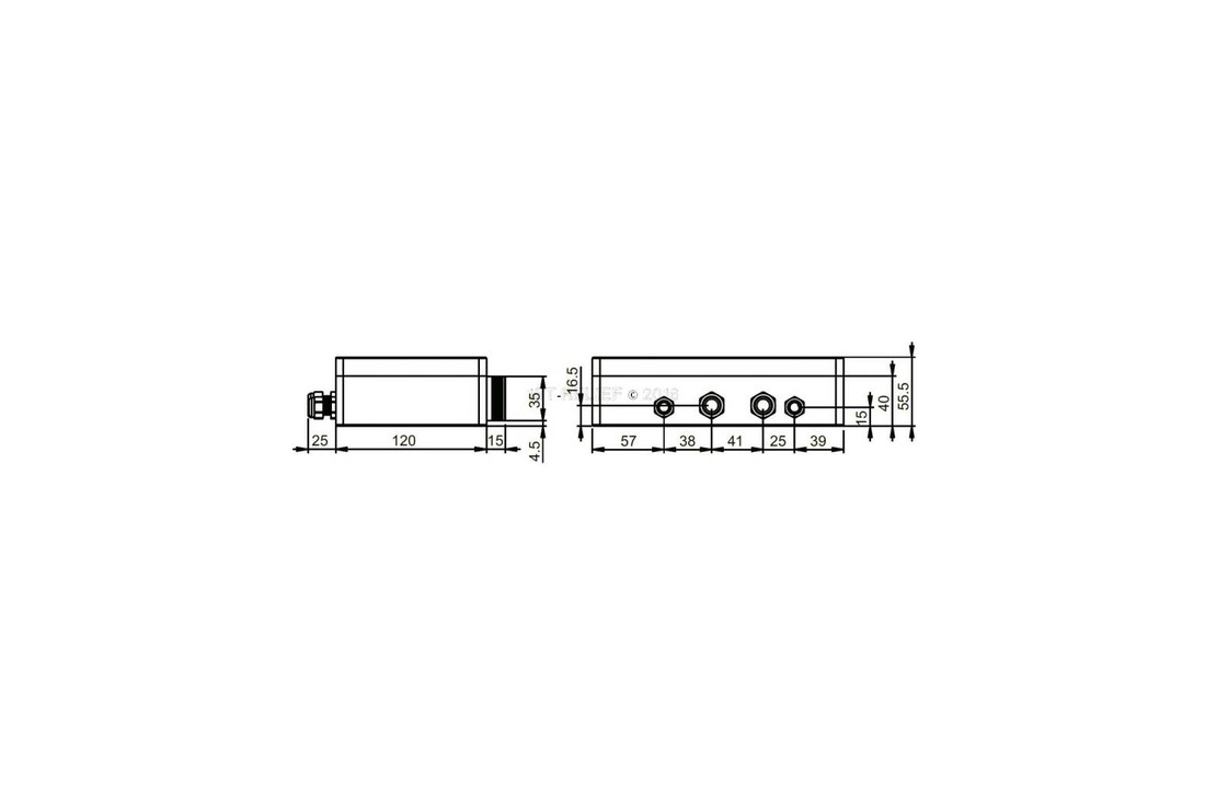 luce subacquea per superficie convessa di serie MST0680 LED a poppa dello scafo