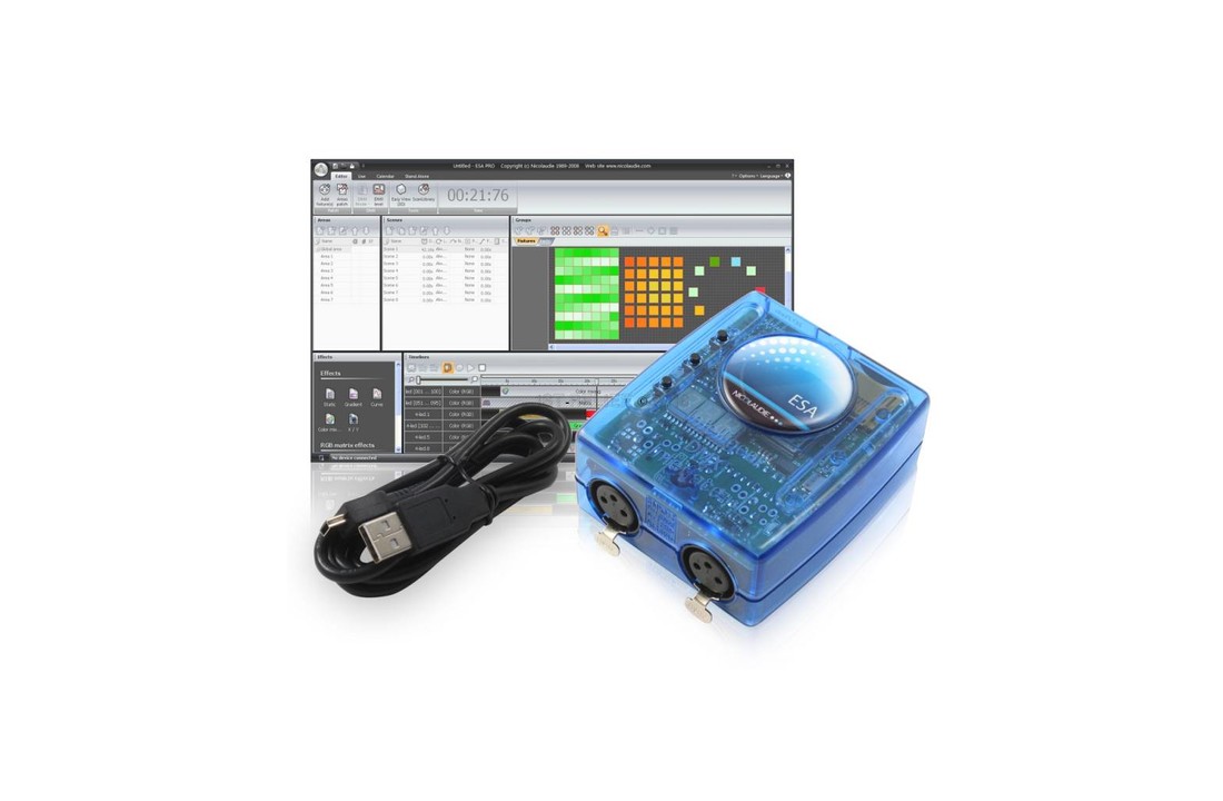 DMX512-controller SLESA-UE7 met USB en Ethernet