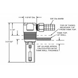 Válvula de límite de llenado (roscada, National Pipe Thread Hembra)