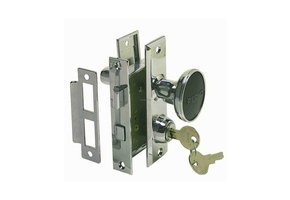 Cabindoor - Set serratura da infilare con pulsante di rotazione