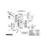 Cabindoor - Set serratura da infilare con pulsante di rotazione