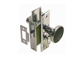 Cabindoor - Set chiavistello da infilare con pulsante di rotazione